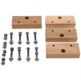 A-16727-S  Wooden block set with bolts for hood support   Ford Model A 1928-1929 