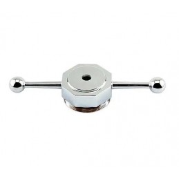 T-3926-DBS-C  Radiator cap dogbone style hexagonal chrome with hole for moto meter   Ford Model T 1916-1927 