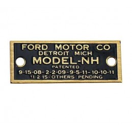 T-6200-DATA  Nameplate carburettor Holley NH   Ford Model T 1909-1927 