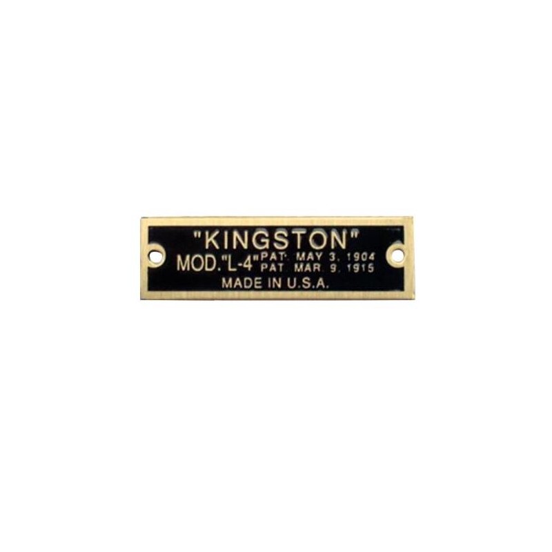 T-6200-DKL4 - Typenschild für Vergaser Kingston L4 - Ford Model-T 1919-1926