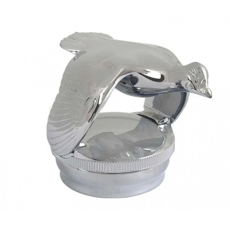 A-18385-B  Radiator cap chrome quail with bayonet fitting   Ford Model A 1930-1931