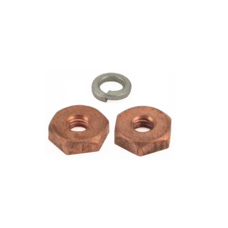 A-10107-C  Nut set copper for generator connection bolts   Ford Model A 1928-1931 