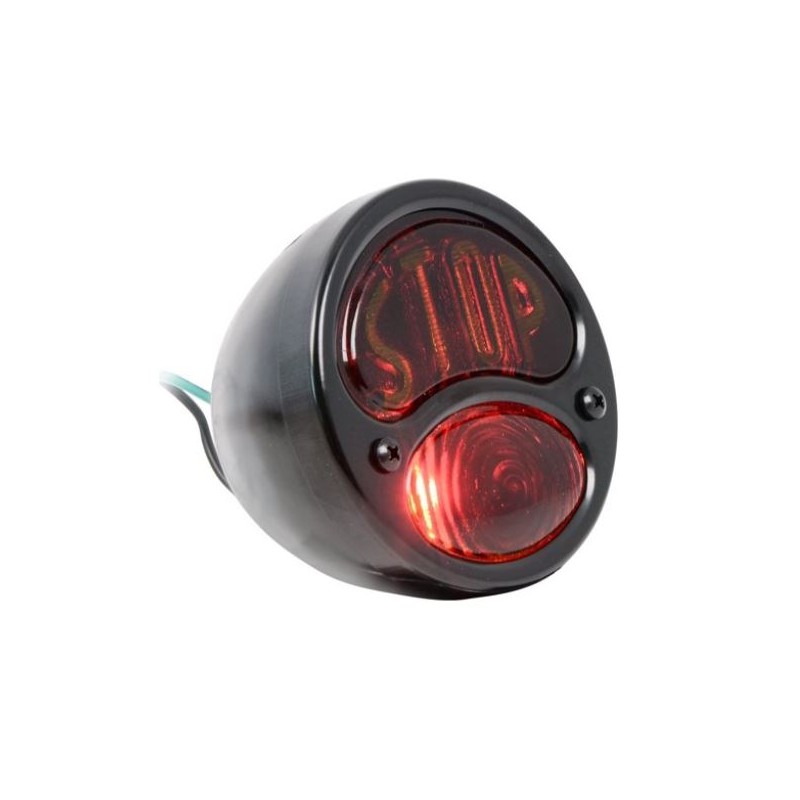 A-13405-BB-R  Rear light right black housing with black frame glass with STOP   Ford Model A 1928-1931 