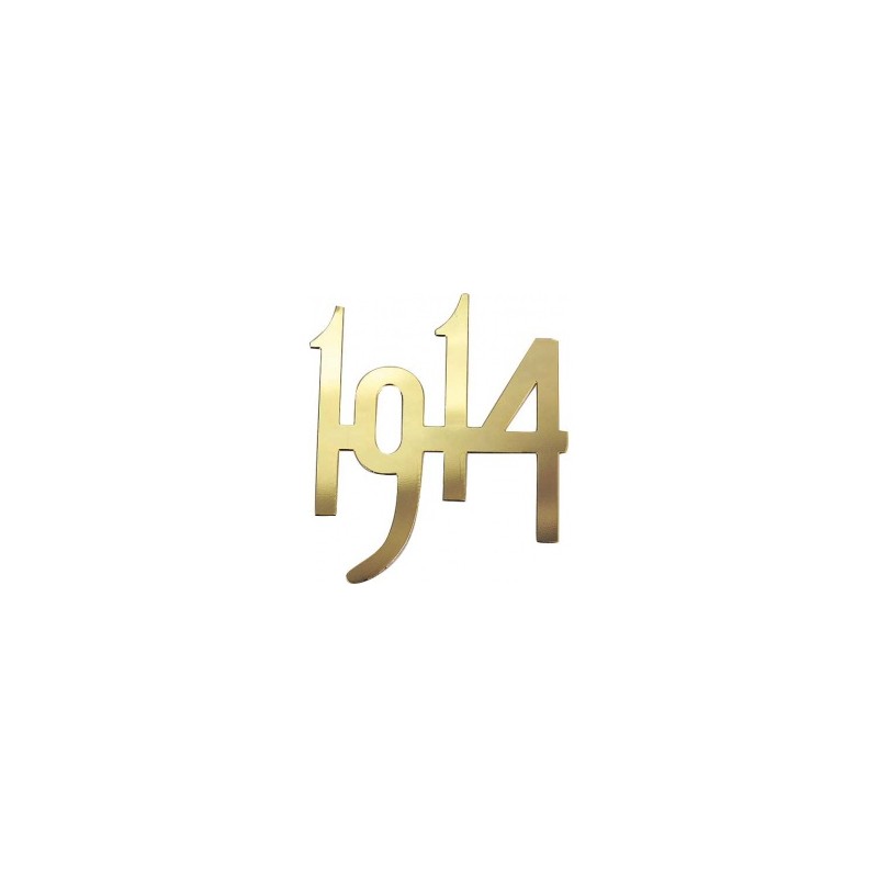 T-3921-14 - Emblem Jahreszahl Vergoldet Ford Model-T 1914 T-3921-14 - Emblem Jahreszahl Vergoldet Ford Model-T 1914