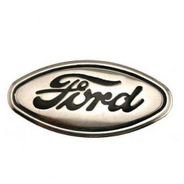 A-8212-B  Stainless steel emblem with black lettering for radiator grille with clamp fastening   Ford Model A 1928-19...