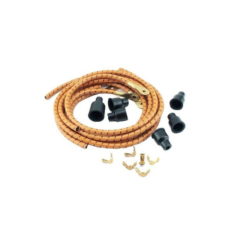 T-3161-WK-OB Ignition cable set for Bosch distributor orange/black Ford Model T 1909-1927 T-3161-WK-OB Ignition cable set for Bosch distributor orange/black Ford Model T 1909-1927