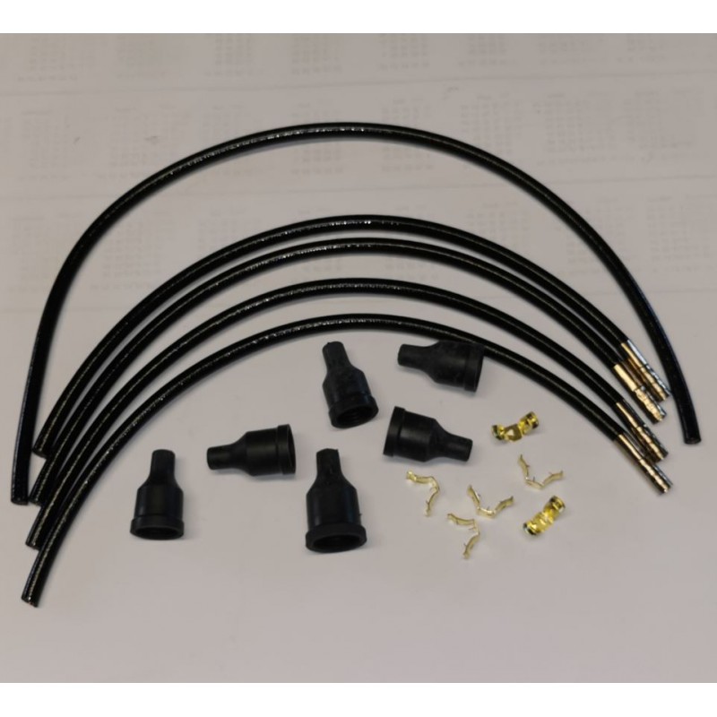 A-12105-MLC-1  Ignition cable set with cotton cable for modern distributor cap   Ford Model A 1928-1931