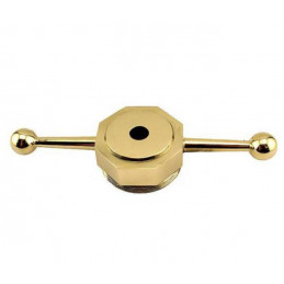 T-3926-DBS-B  Radiator cap dogbone style hexagonal brass with hole for moto meter   Ford Model T 1909-1916 