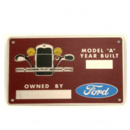 A-18650-OP Typenschild  / Besitzerdatenschild Ford Model-A 1928-1931