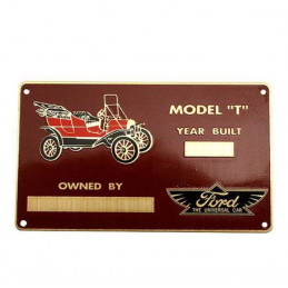 T-18650-OP Typenschild  / Besitzerdatenschild Ford Model-T 1909-1927