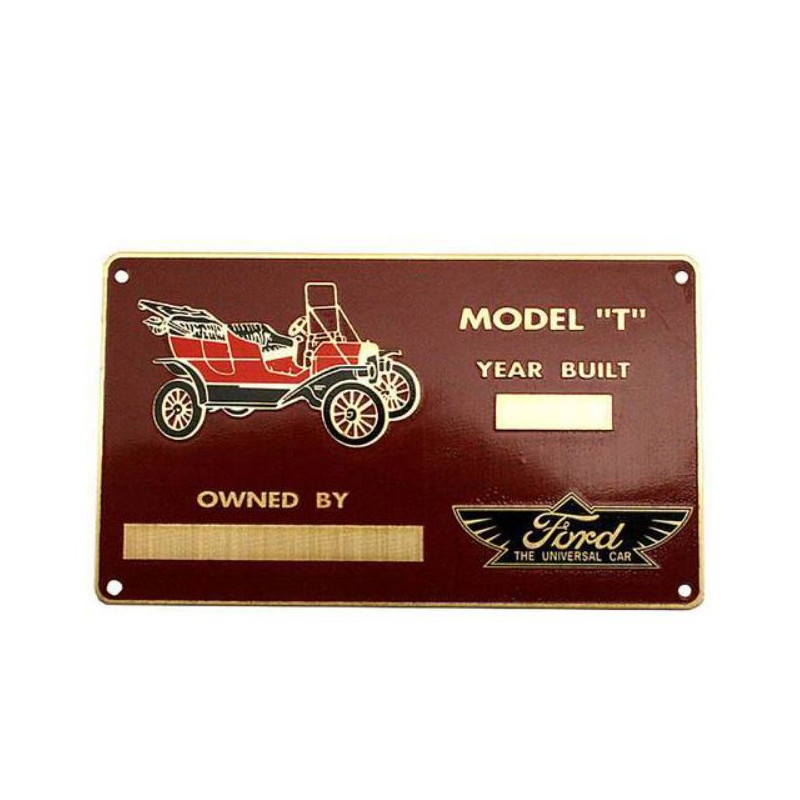 T-18650-OP  Nameplate/owner data plate   Ford Model T 1909-1927 