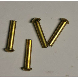 A-18651-Q4  Brass rivet set 1.4 x 6 mm for nameplate   Ford Model T 1909-1927   Ford Model A 1928-1931 