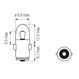 12V-1,2W-BA7s