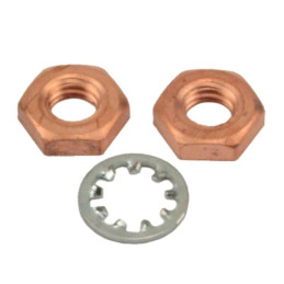 A-11451-C  Set of copper nuts for cable connection to starter switch   Ford Model A 1928-1931 