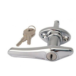 A-46205-A-127  Door handle right chrome with lock and flat support surface   Ford Model A 1928-1929   