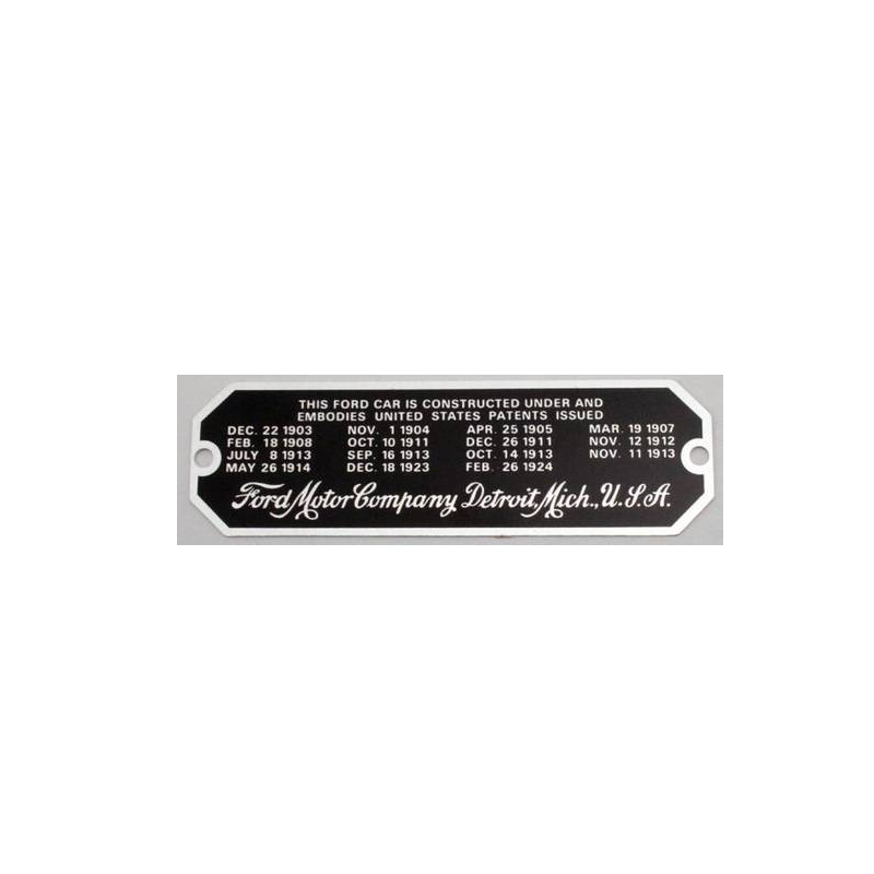 T-18650-G Patent plate<br /> Ford Model T 1926-1927 T-18650-G Patent plate<br /> Ford Model T 1926-1927