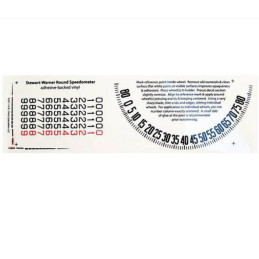 A-17255-B  Speedometer sticker for round Stewart Warner Speedometer 7/8&quot; MPH   Ford Model A 1930-1931 