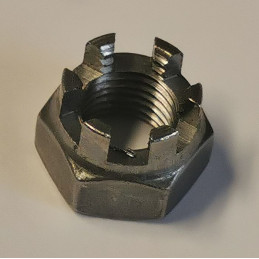 T-3025-KM  Castle nut for connecting rod bearing bolt 3/8-24   Ford Model T 1909-1927 