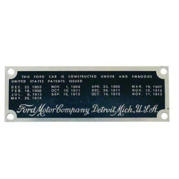 T-PP7 Typenschild Aluminium 64-52045 Ford Model-T 1909-1927